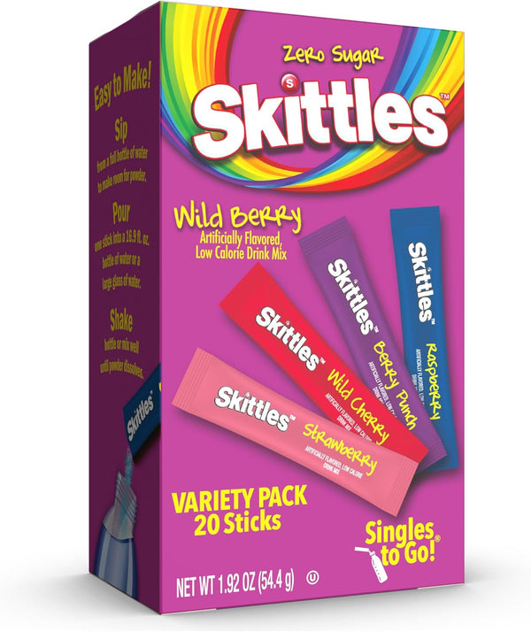 Skittles Singles To Go Watertok Powdered Drink Mix